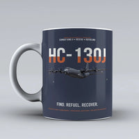 Thumbnail for HC-130J COMBAT KING II design on dark blue ceramic mug, double-side print