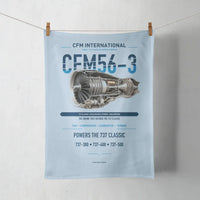 Thumbnail for CFM56-3 design on light blue towel