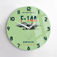 Thumbnail for F-14A Tomcat Defend The Fleet design on light green no frame wall clock