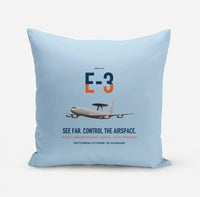 Thumbnail for E-3 Sentry AWACS design on light blue pillow