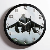 Thumbnail for Departing Super Fighter Jet aviation design on premium wood and metal wall clock.