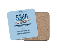 Thumbnail for Shorts 360-300 design on light blue 1 piece coaster