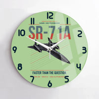 Thumbnail for SR-71A Blackbird design on light green no frame wall clock