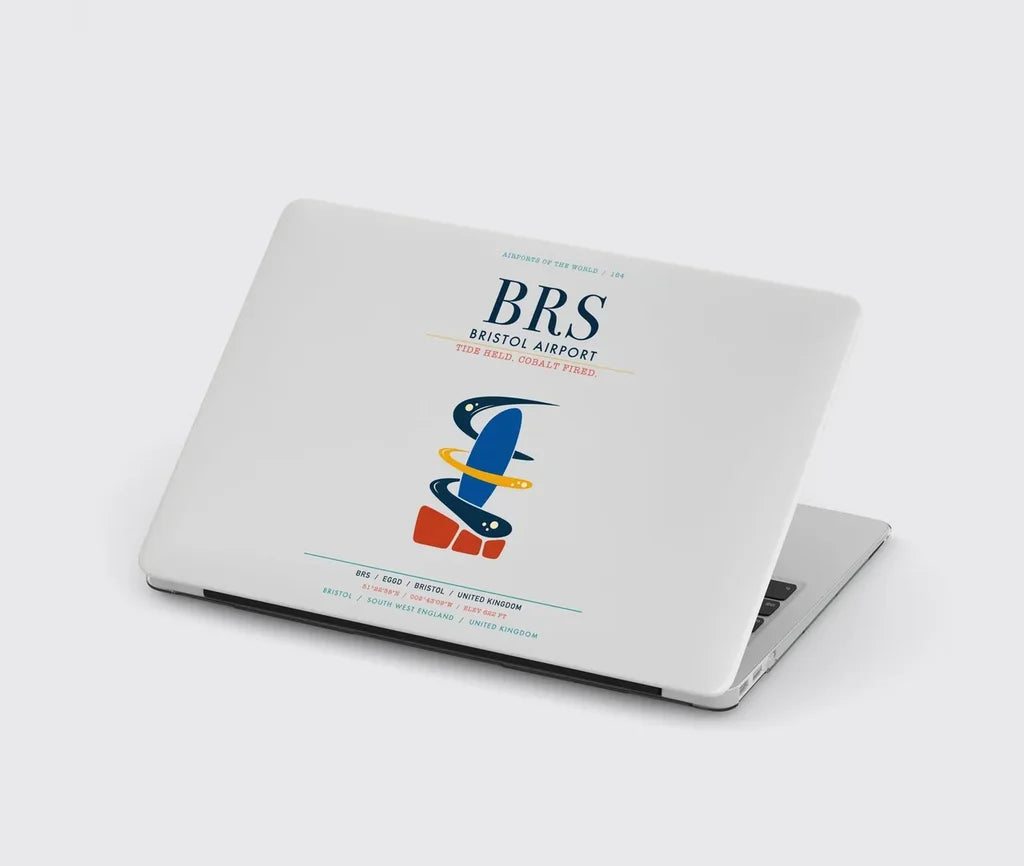 Bristol Airport (BRS) design on light gray MacBook case