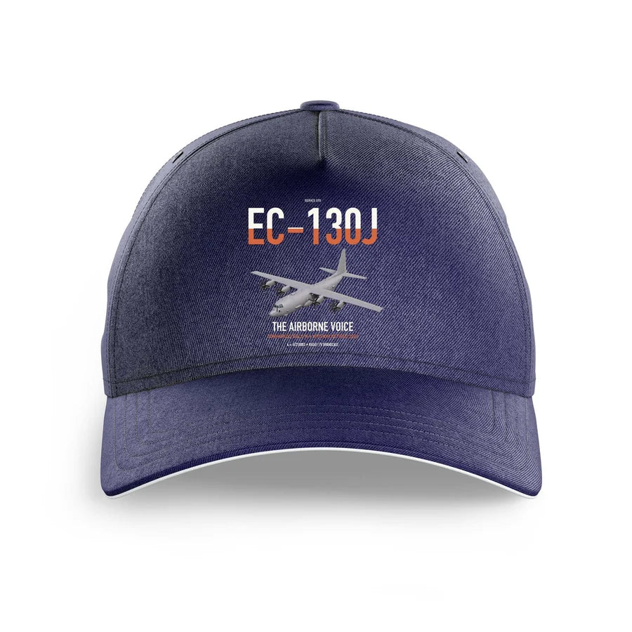 EC-130J Commando Solo III design on dark blue printed hat