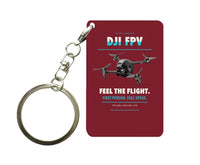Thumbnail for DJI FPV Key Chain design on dark red key chain