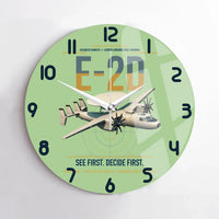 Thumbnail for E-2D Advanced Hawkeye design on light green no frame wall clock