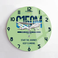 Thumbnail for Cessna 150M design on light green no frame wall clock