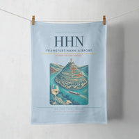 Thumbnail for Frankfurt-Hahn Airport (HHN) design on light blue towel