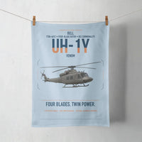 Thumbnail for Bell UH-1Y Venom design on light blue towel