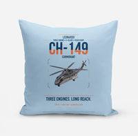 Thumbnail for Leonardo CH-149 Cormorant design on light blue pillow
