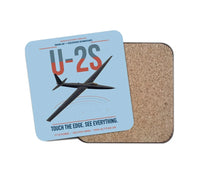 Thumbnail for U-2S Dragon Lady design on light blue 1 piece coaster