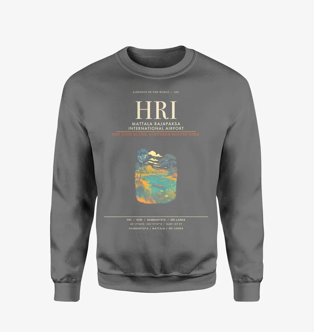 Mattala Rajapaksa International Airport HRI Sweatshirt - Gray