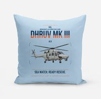 Thumbnail for HAL ALH Dhruv Mk III design on light blue pillow
