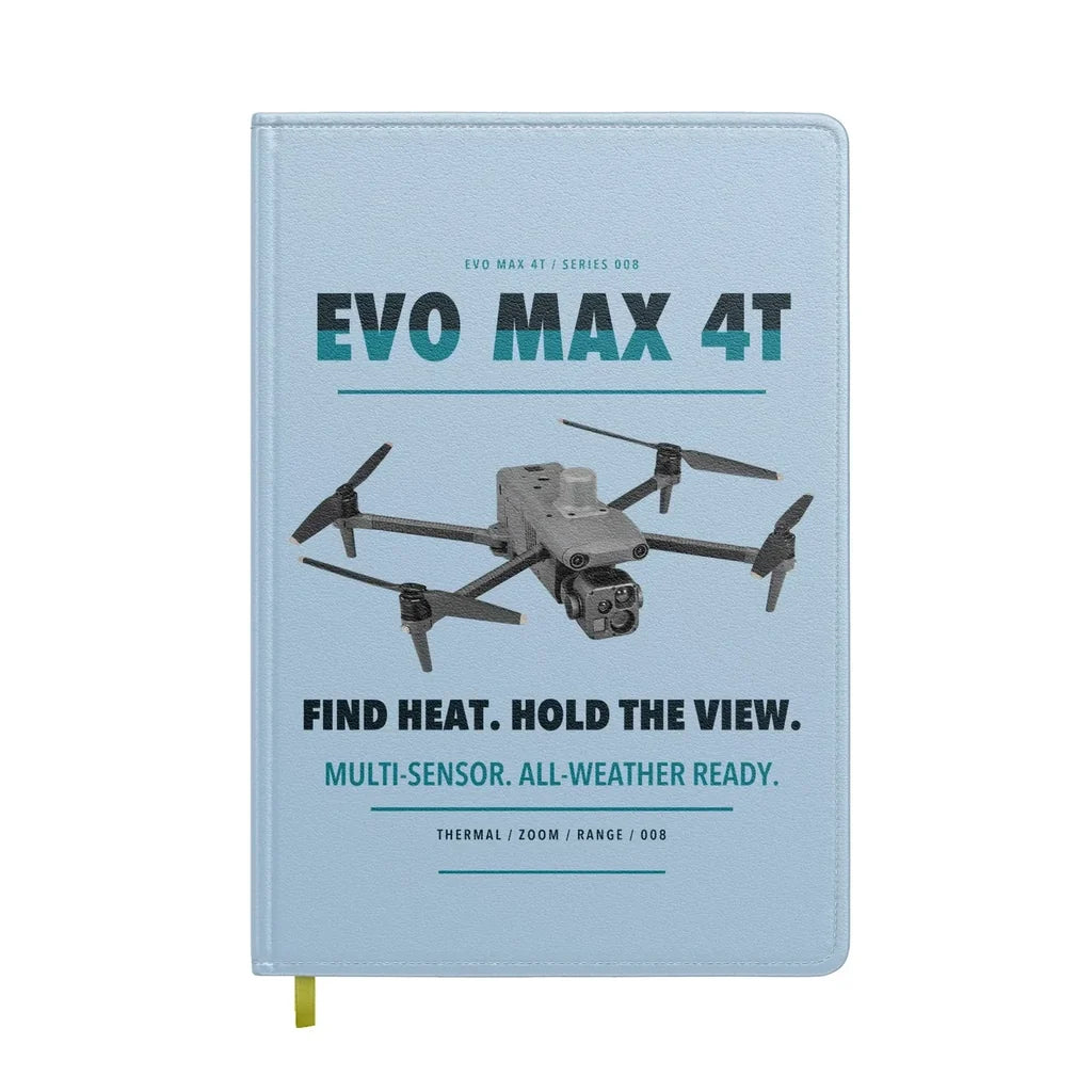 Autel EVO Max 4T design on light blue notebook