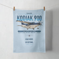 Thumbnail for Daher Kodiak 900 design on light blue towel