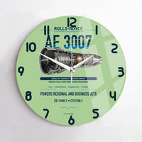 Thumbnail for AE 3007 design on light green no frame wall clock