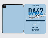 Thumbnail for Diamond DA62 design on light blue ipad tablet case