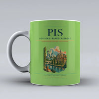Thumbnail for Poitiers–Biard Airport (PIS) airport code design on light green ceramic mug