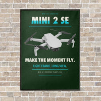 Thumbnail for DJI Mini 2 SE vertical canvas print - framed - dark green background