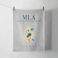 Thumbnail for Malta International Airport (MLA) design on light gray towel