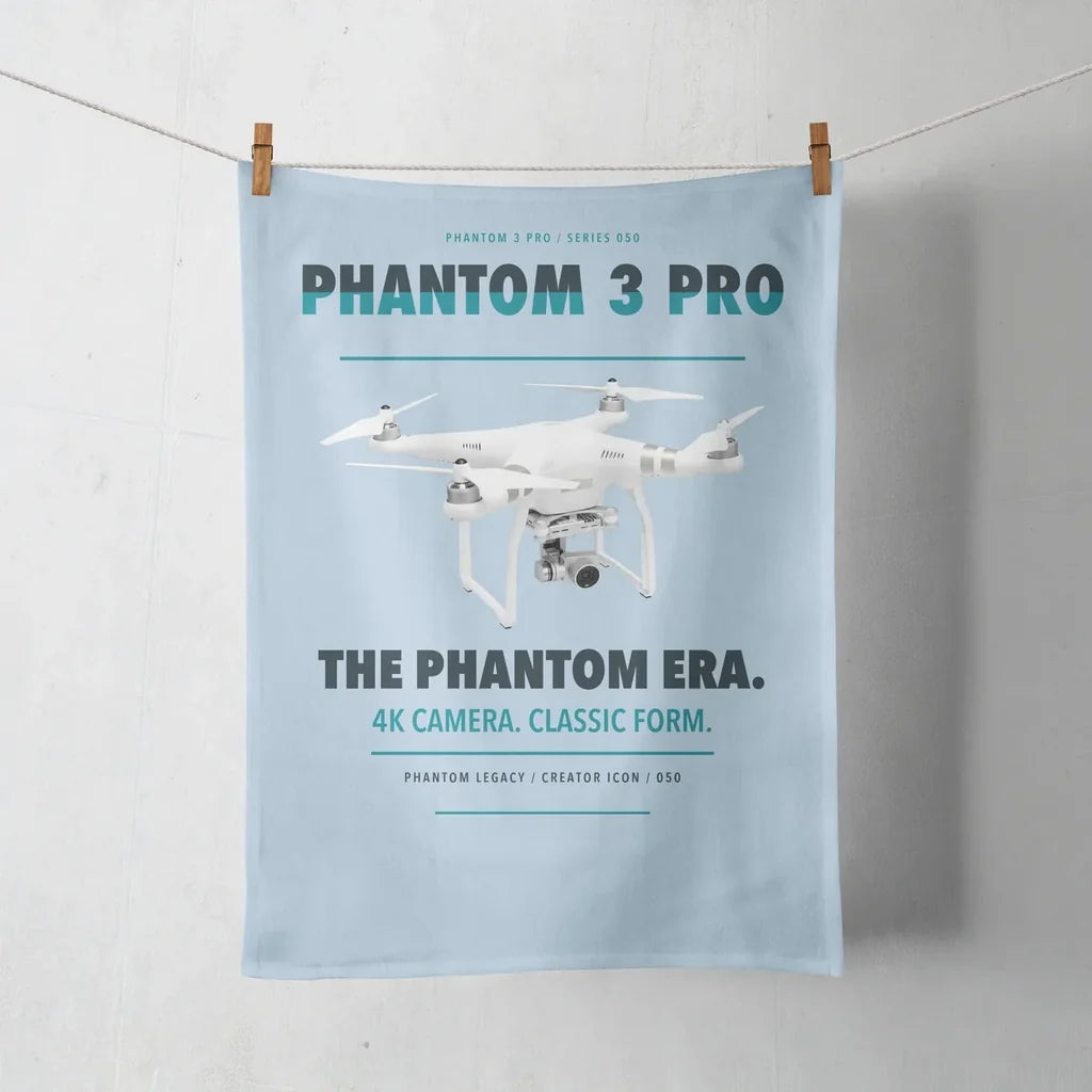 DJI Phantom 3 Professional design on light blue towel