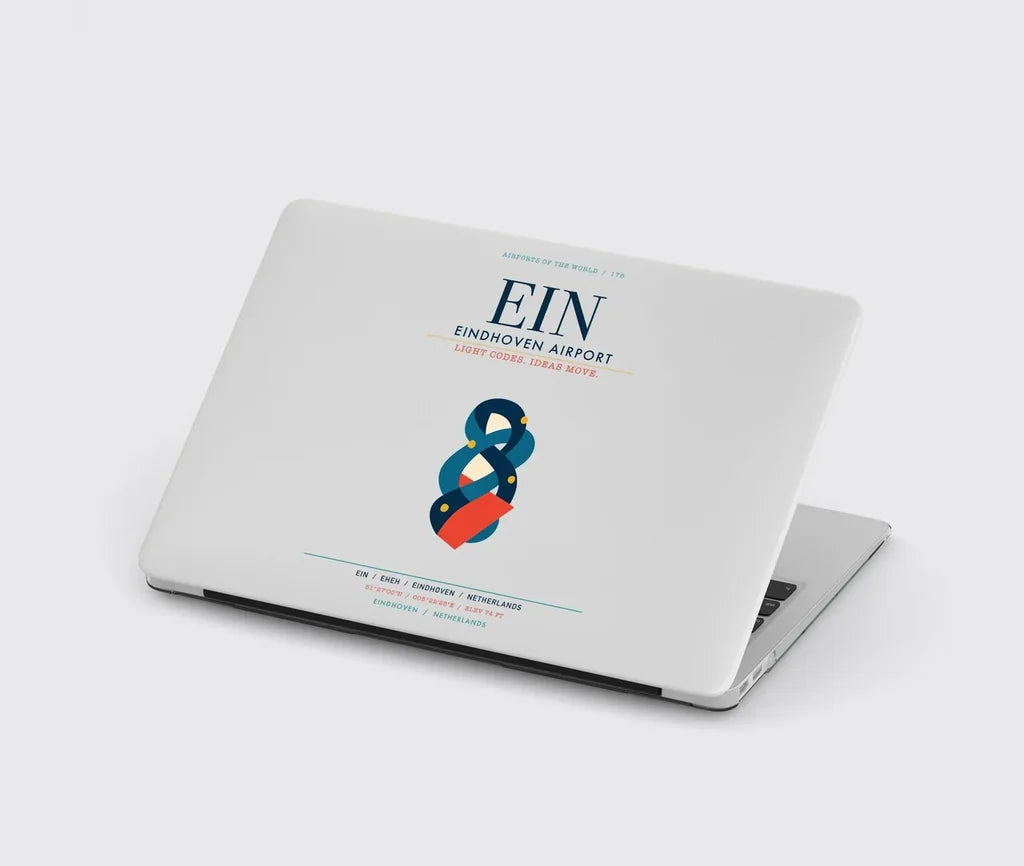 Eindhoven Airport (EIN) design on light gray MacBook case