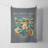 Thumbnail for VINTAGE G4144 - The First Solo - Designed Towels design on gray