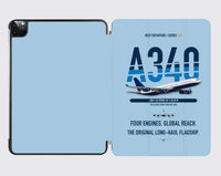 Thumbnail for Airbus A340-300 design on light blue ipad tablet case