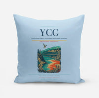 Thumbnail for Castlegar–West Kootenay Regional Airport (YCG) design on light blue pillow