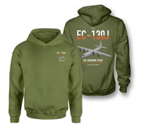Thumbnail for EC-130J Commando Solo III design on green army double-side hoodie, double-side print