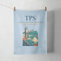 Thumbnail for Vincenzo Florio Airport Trapani-Birgi (TPS) design on light blue towel