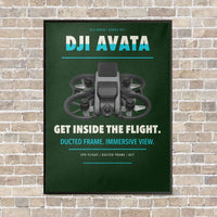 Thumbnail for DJI Avata vertical canvas print - framed - dark green background