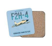 Thumbnail for F2H-4 Banshee design on light blue 1 piece coaster