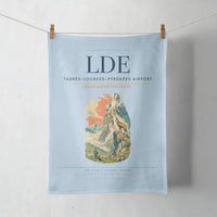 Thumbnail for Tarbes–Lourdes–Pyrénées Airport (LDE) design on light blue towel