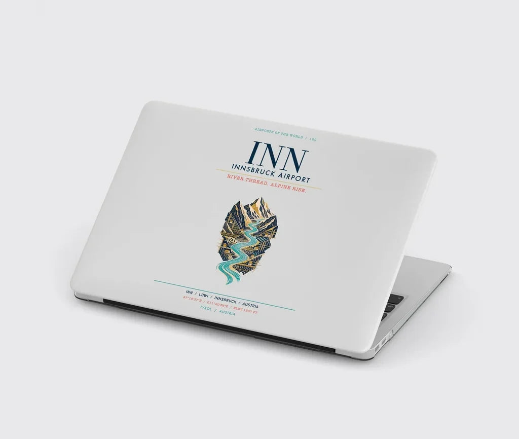 Innsbruck Airport (INN) design on light gray MacBook case