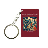 Thumbnail for VINTAGE G4214 - The Stairs To The Sky - Designed Key Chain design on darkred