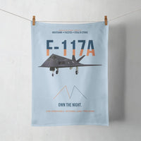 Thumbnail for F-117A Nighthawk Own The Night design on light blue towel
