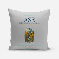 Thumbnail for Aspen - Pitkin County Airport (ASE) design on light gray pillow