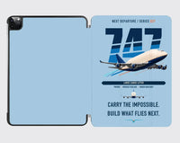 Thumbnail for Boeing 747-400 Dreamlifter design on light blue ipad tablet case