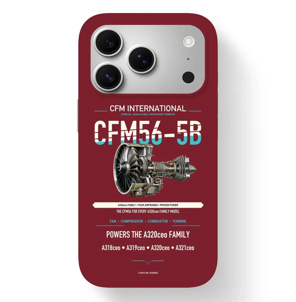 CFM56-5B Case design on dark red iphone case