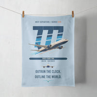 Thumbnail for Boeing 777-200LR design on light blue towel