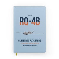 Thumbnail for RQ-4B Global Hawk design on light blue notebook