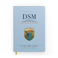 Thumbnail for Des Moines International Airport (DSM) design on light blue notebook