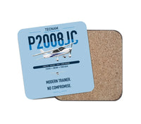 Thumbnail for Tecnam P2008JC NG design on light blue 1 piece coaster