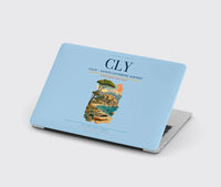 Thumbnail for Calvi (CLY) design on light blue MacBook case