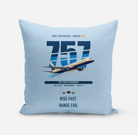 Thumbnail for Boeing 757-200 design on light blue pillow