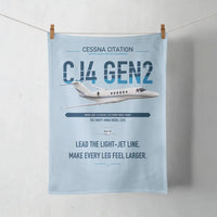 Thumbnail for Cessna Citation CJ4 Gen2 design on light blue towel
