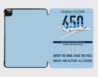Thumbnail for Cessna Citation 650 - Citation III design on light blue ipad tablet case