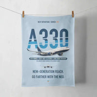 Thumbnail for Airbus A330-800neo design on light blue towel
